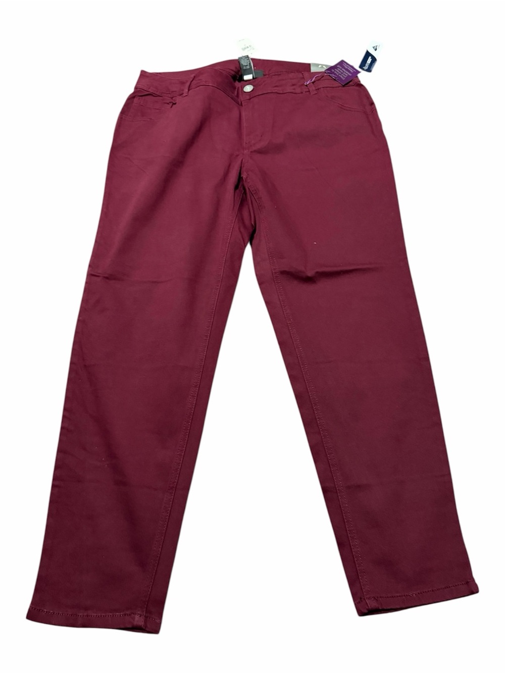 NWT Lane Bryant Women's Oxblood Burgundy Maroon Ankle Pants Size 18 Autumn Fall